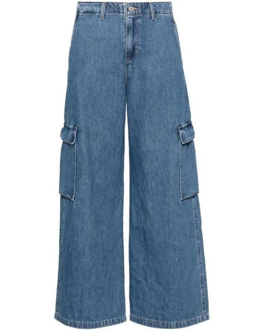 Levi's Blue Baggy Mid-Rise Cargo Jeans