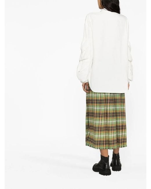R13 White Cargo Pockets Shirt