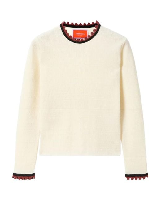 LaDoubleJ スカラップトリム セーター White