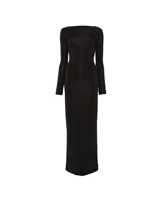 Cult Gaia Black Armand Long-Sleeve Maxi Dress