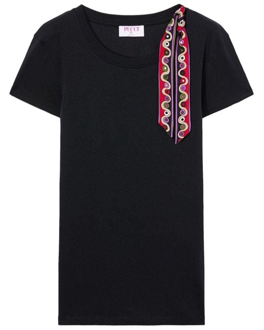 Emilio Pucci T-shirt Met Print in het Black