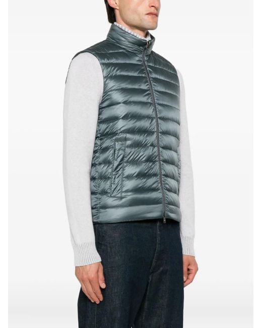 Herno Blue Polyamide Gillet for men