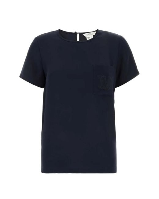 Max Mara Blue Pagano Pocket T-Shirt