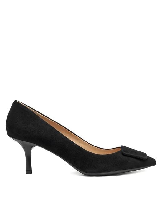 Geox Black 70Mm Kleopy Suede Pumps