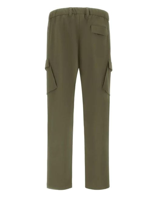 Herno Green Light Comfort Stretch Woven Cargo Trousers for men