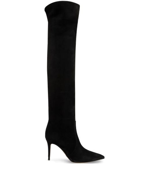 Gianvito Rossi Black 90Mm Hansen Cuissard Over-The-Knee Boots