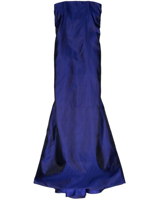Staud Tullio Silk Gown Blue
