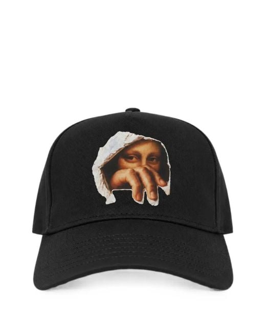Melt Black Graphic-Print Cap for men