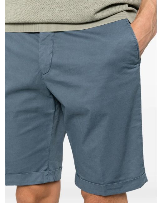 Corneliani Blue Buttoned Shorts for men