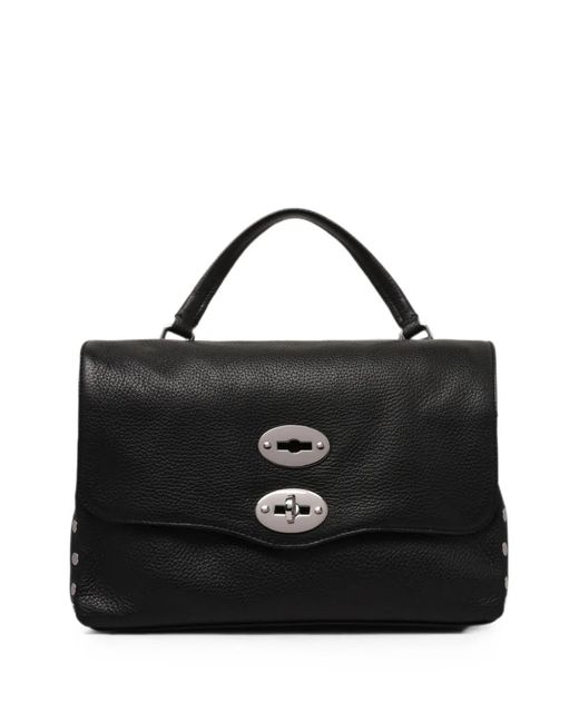 Zanellato Black Small Postina Stud-Embellished Tote Bag