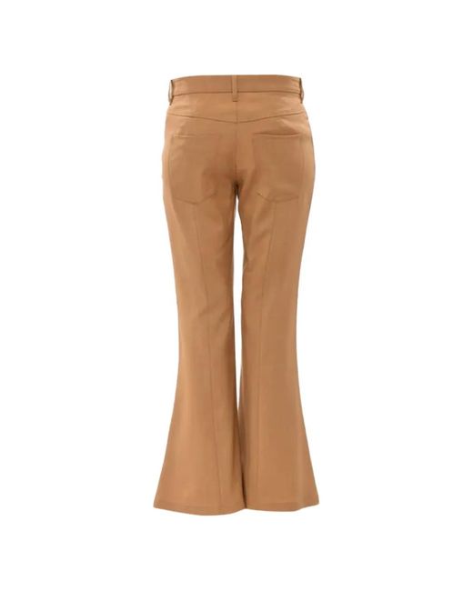 Marni Natural Bootcut Five-Pocket Trousers