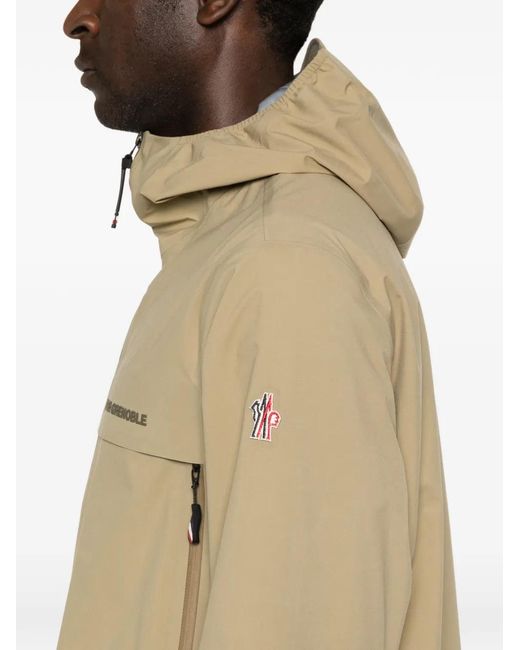 Chaqueta Con Cremallera Y Capucha Moncler de hombre de color Natural