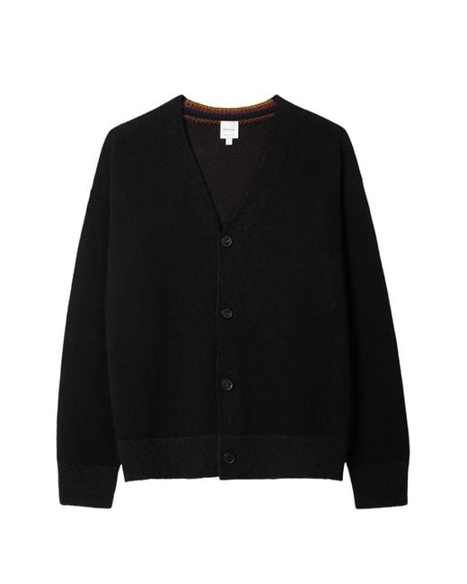 Paul Smith Black V-Neck Buttoned Cardigan for men