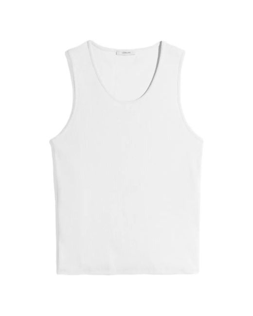 Lemaire Geribbelde Tanktop in het White voor heren