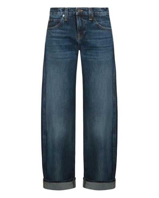 Khaite Blue Belt-Loop Pocket Jeans