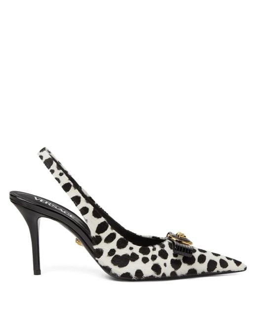 Versace Gianni Ribbon 85mm パンプス Metallic