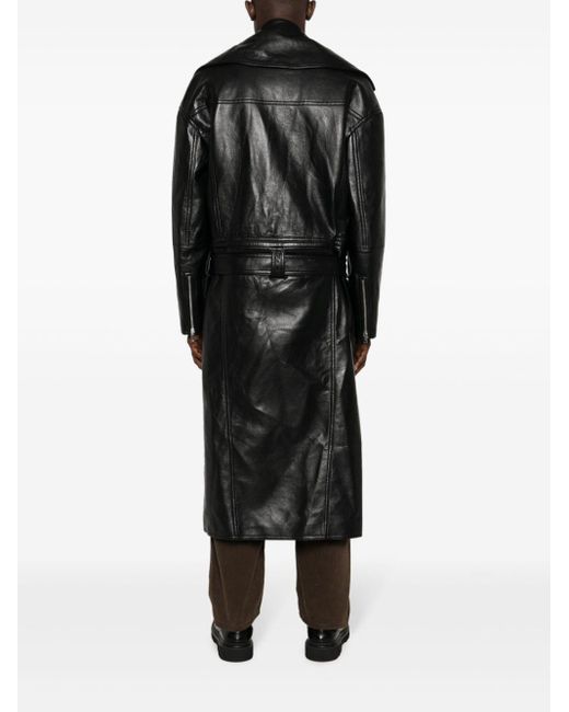 Manteau Ross en cuir Nanushka pour homme en coloris Black