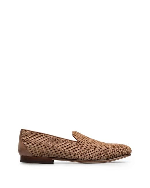 STURLINI FIRENZE Brown Woven Raffia Loafers for men