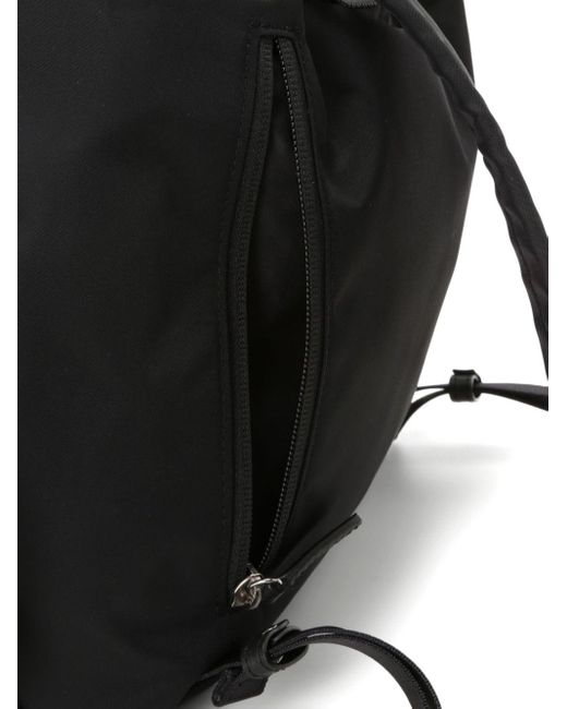 Agnes B. Black Logo-print Drawstring Backpack