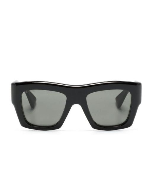 Gafas de sol con montura cuadrada Gucci de color Black