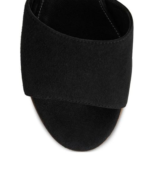 Totême Black Platform Suede Sandals