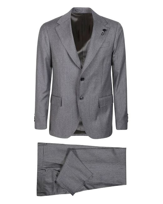 Lardini Geknöpfter Anzug in Gray für Herren