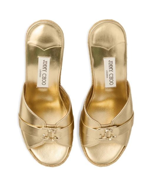 Jimmy Choo Natural 100Mm Leda Mules