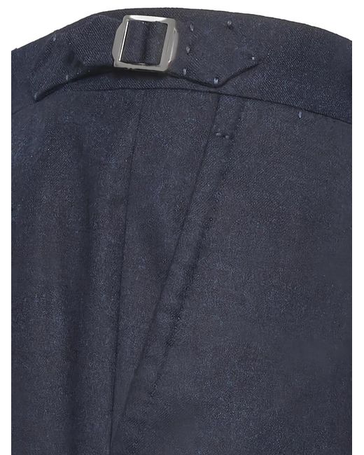 Franzese Collection Blue Pleated Trousers for men