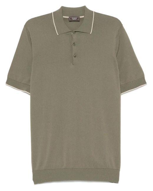 メンズ Peserico ファインニット ポロシャツ Green
