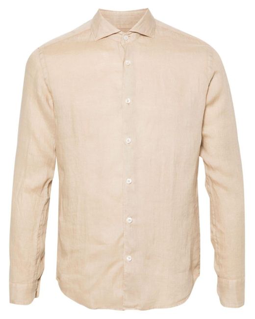 Altea Natural Long-sleeve Linen Shirt for men