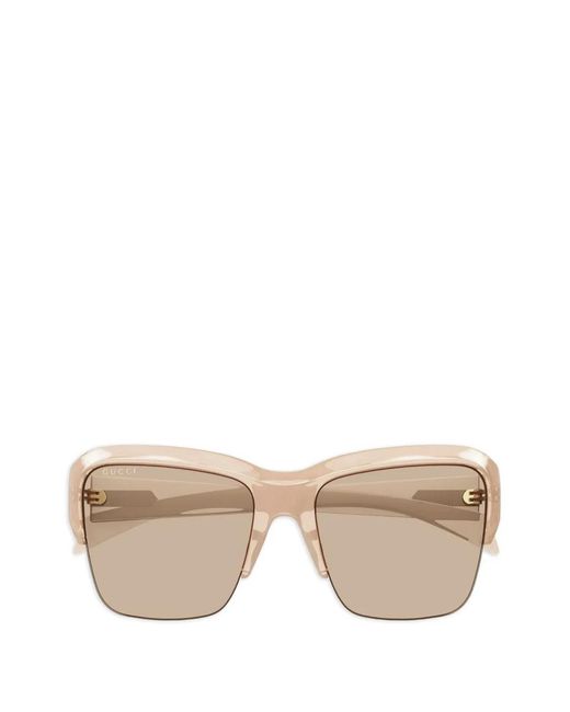 Gucci Natural Square-Frame Sunglasses