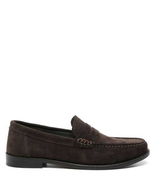 Corneliani Black Suede Loafers for men