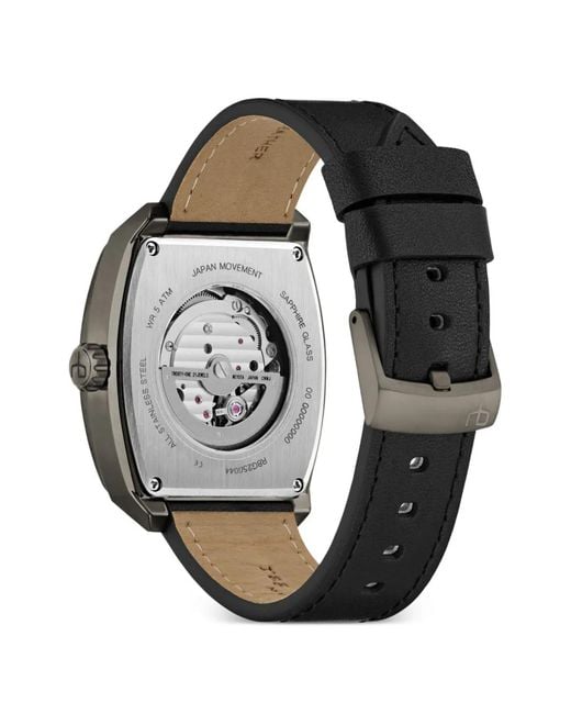 Rag & Bone Black Skeleton Tonneau 41Mm Watch for men