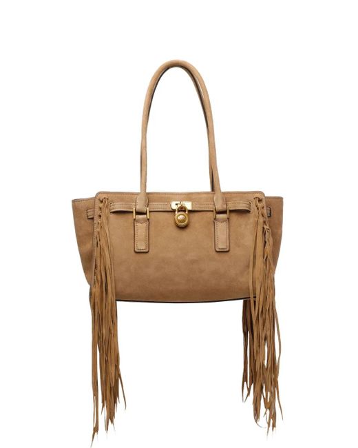 MICHAEL Michael Kors Metallic Hamilton Fringe Tote Bag