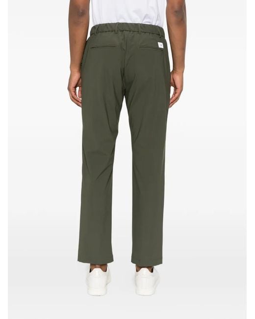 Pmds Green Elasticated-Waistband Tailored Trousers for men