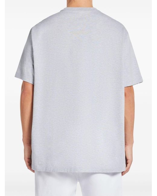 Lacoste T-shirt Met Tekst in het Gray voor heren