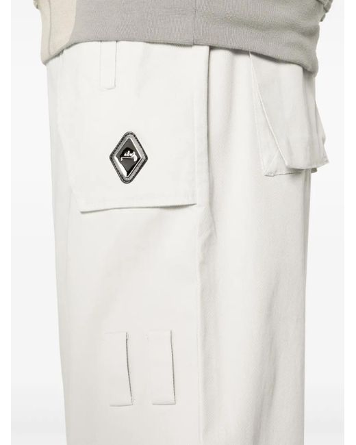 A_COLD_WALL* White Overlay Twill Cargo Trousers for men