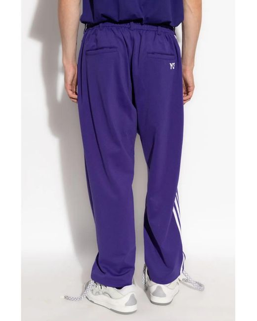 Y-3 Blue Logo Sweatpants for men