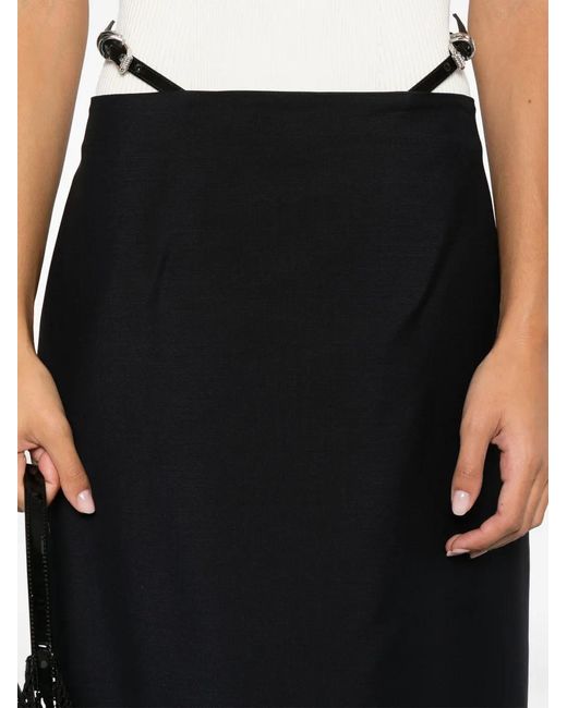 Falda Corta Con Cinturón Givenchy de color Black