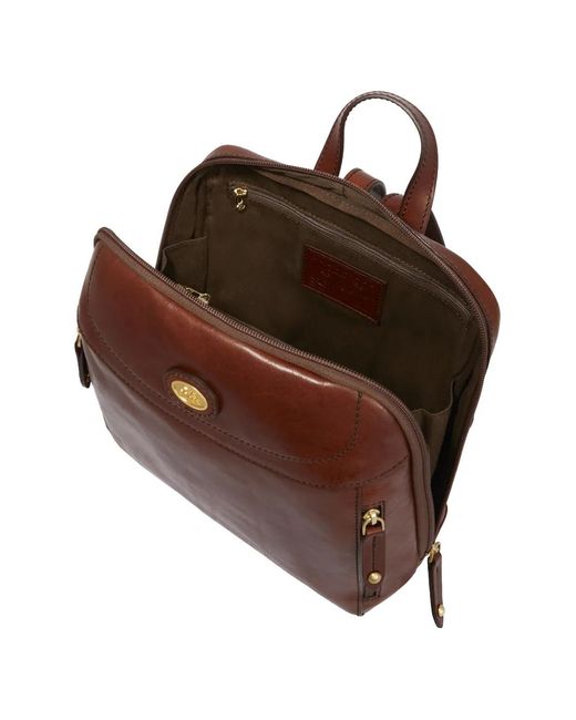 The Bridge Brown Leather Zip-Fastening Backpack