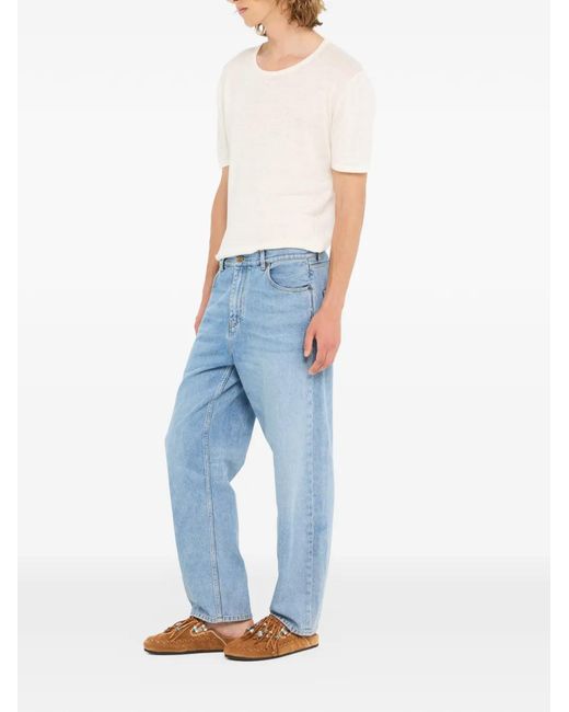 Alanui Blue Patch-Pocket Jeans for men