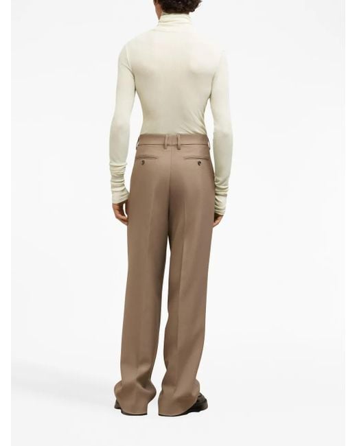 AMI White Ami Paris Paris Ribbed Roll-neck Top