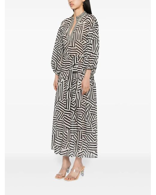 Bambah Black Geo Dress