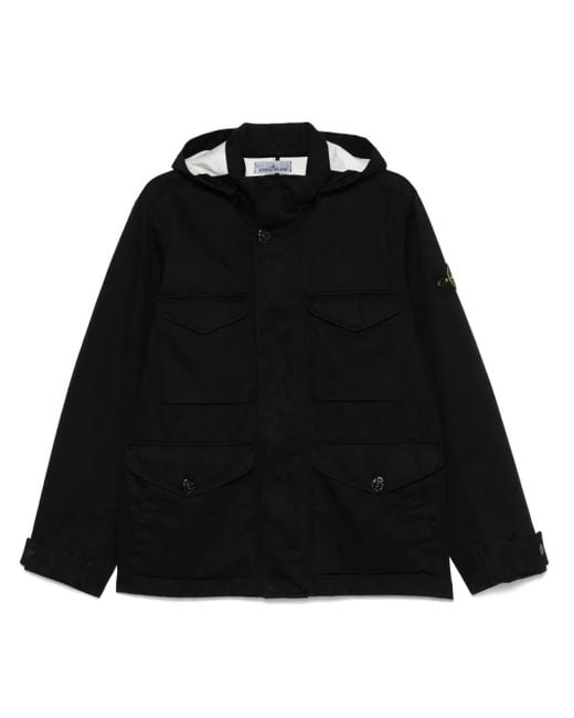 メンズ Stone Island Raso Gommato ジャケット Black