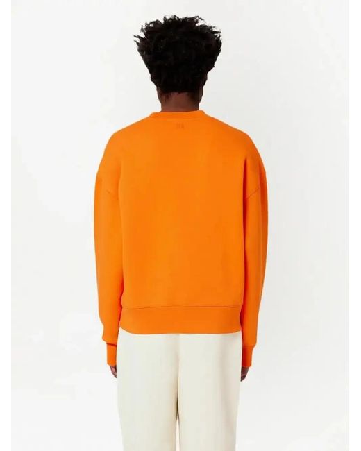 AMI Sweater Met Logo in het Orange