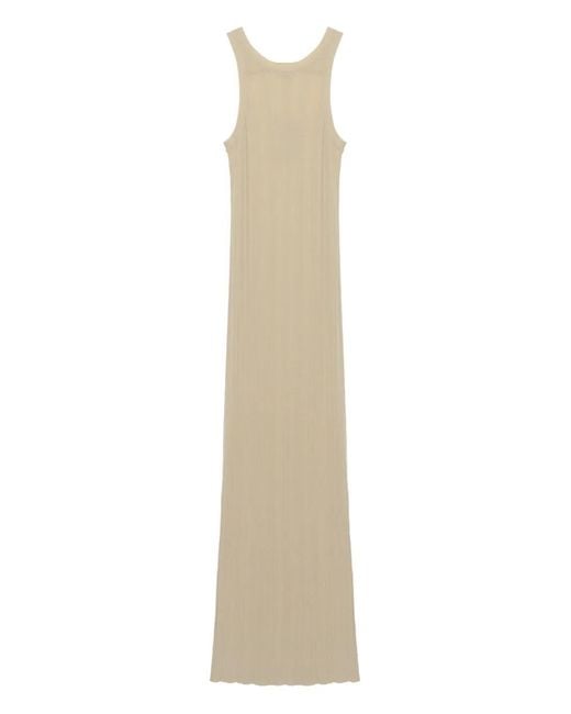 Totême Natural Ribbed Sleeveless Maxi Dress