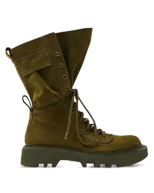 J.W. Anderson Wildlederstiefel im Military-Look in Green für Herren