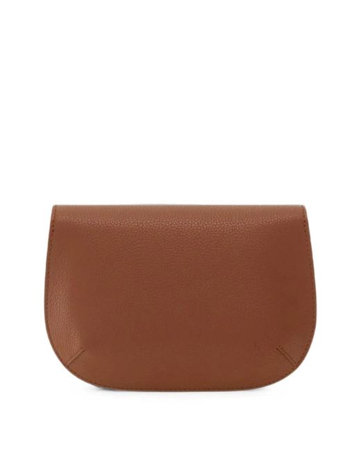 Ferragamo Brown Double Gancini Mini Bag