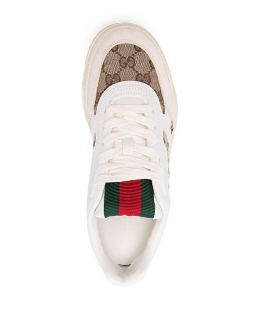 Gucci Natural Re-web Panelled Sneakers