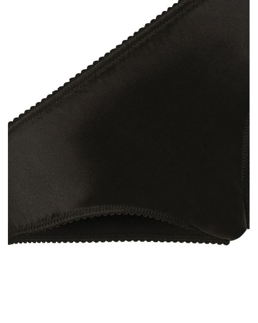 Dolce & Gabbana Black Mid-Rise Satin Briefs